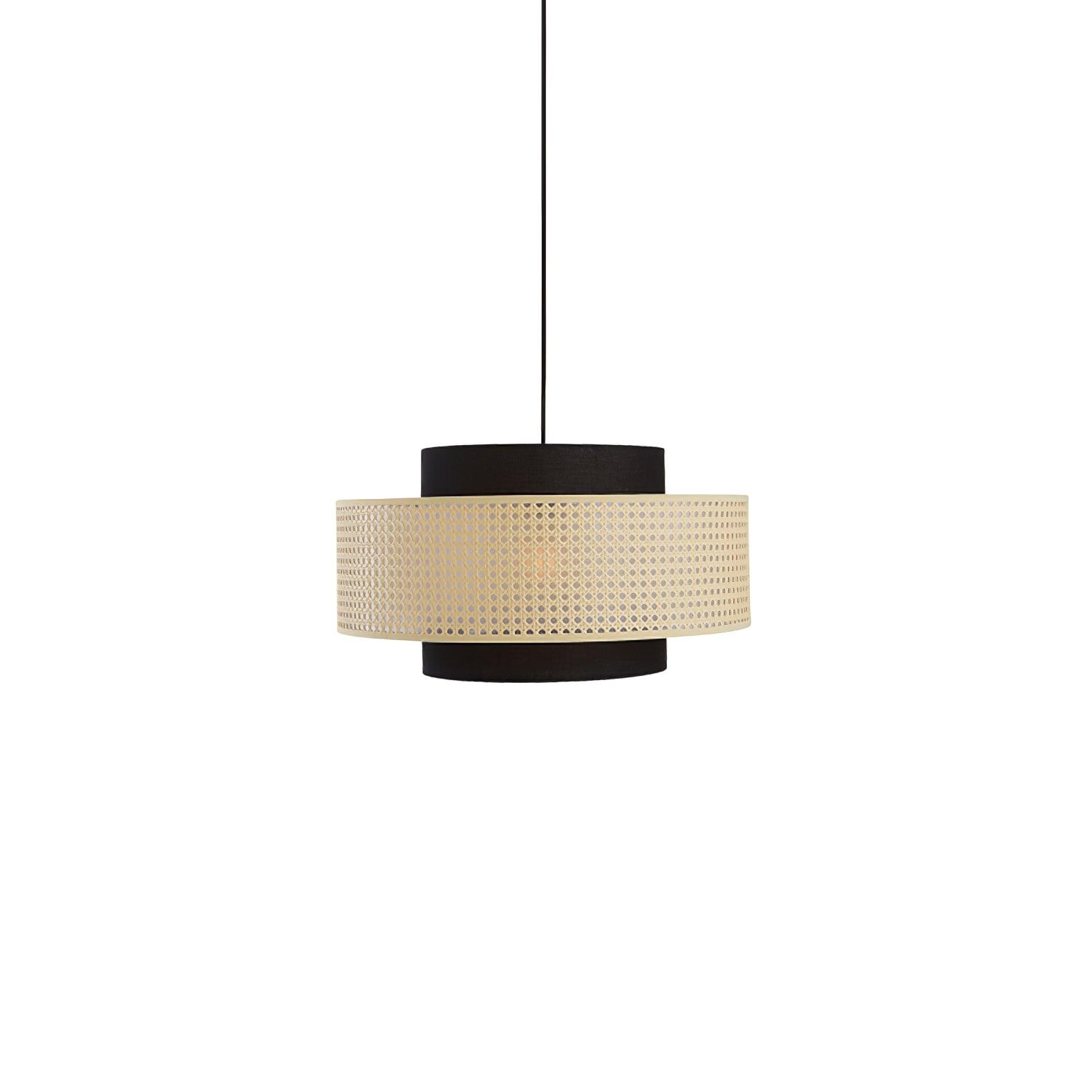 Zerither Rattan Fabric Pendant Light-Neutral Decor