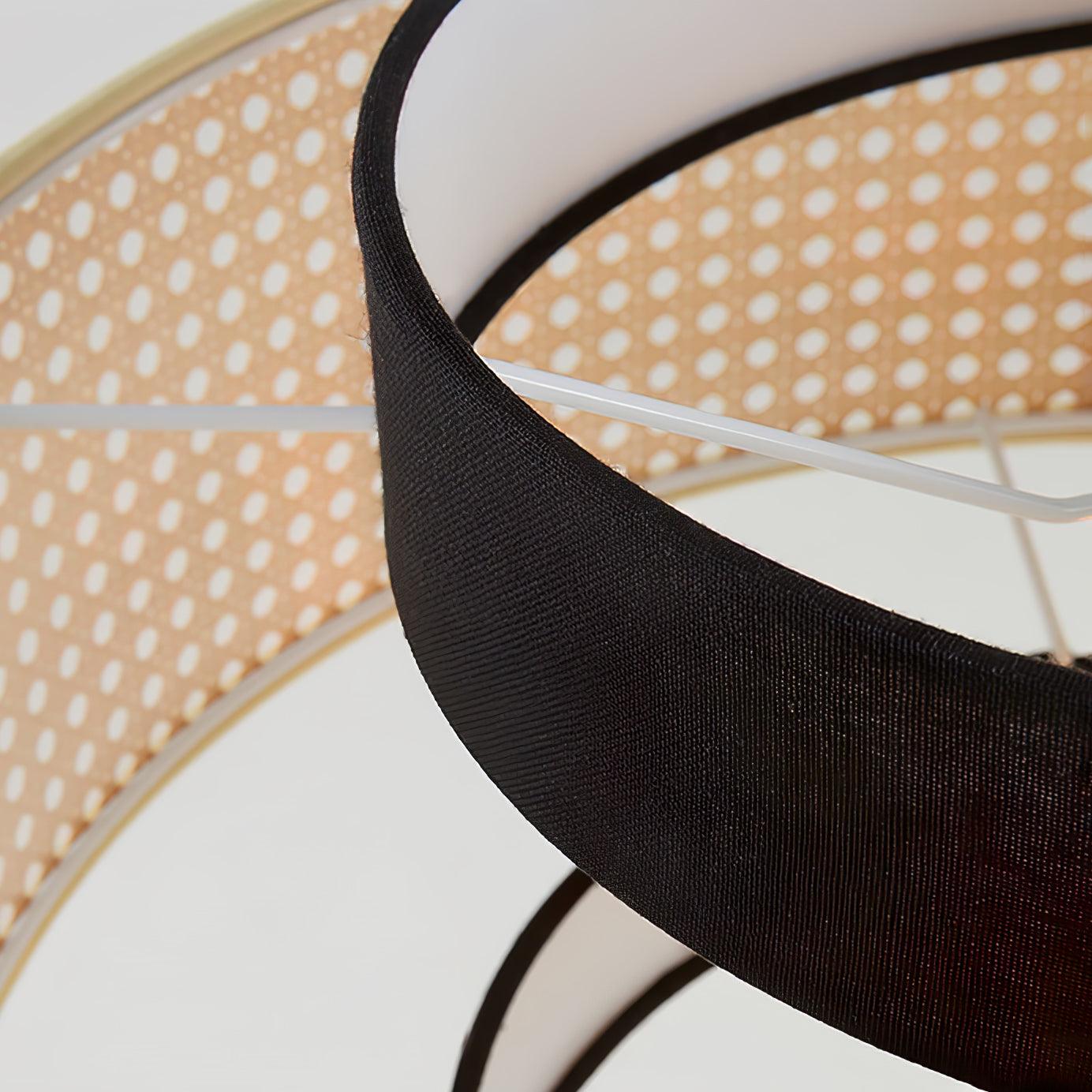 Zerither Rattan Fabric Pendant Light-Neutral Decor