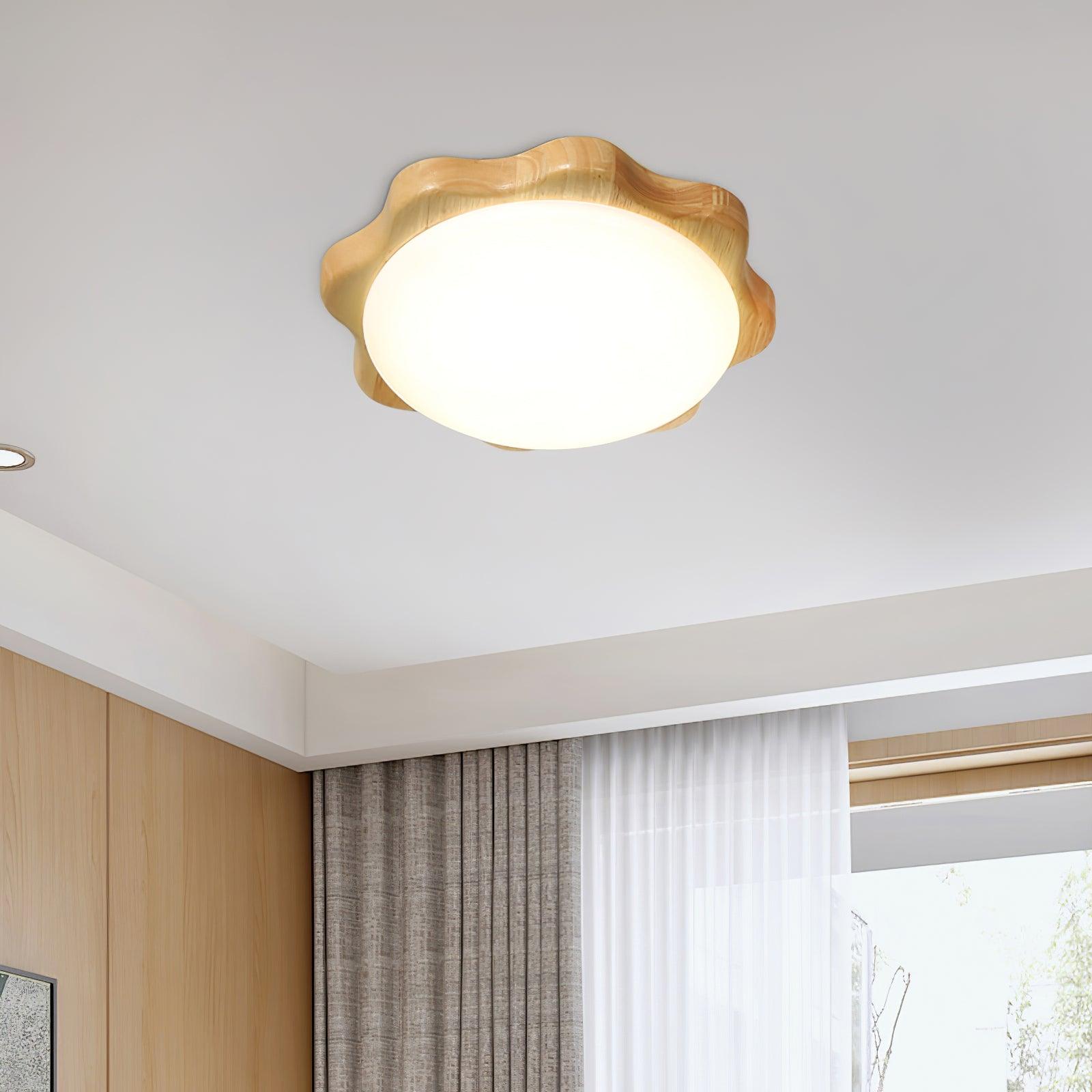 Myshae Modern Minimalist Drum Wood Ceiling Lamp-Neutral Decor