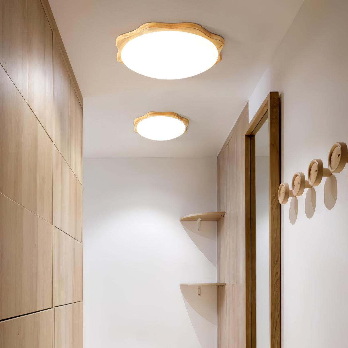 Myshae Modern Minimalist Drum Wood Ceiling Lamp-Neutral Decor
