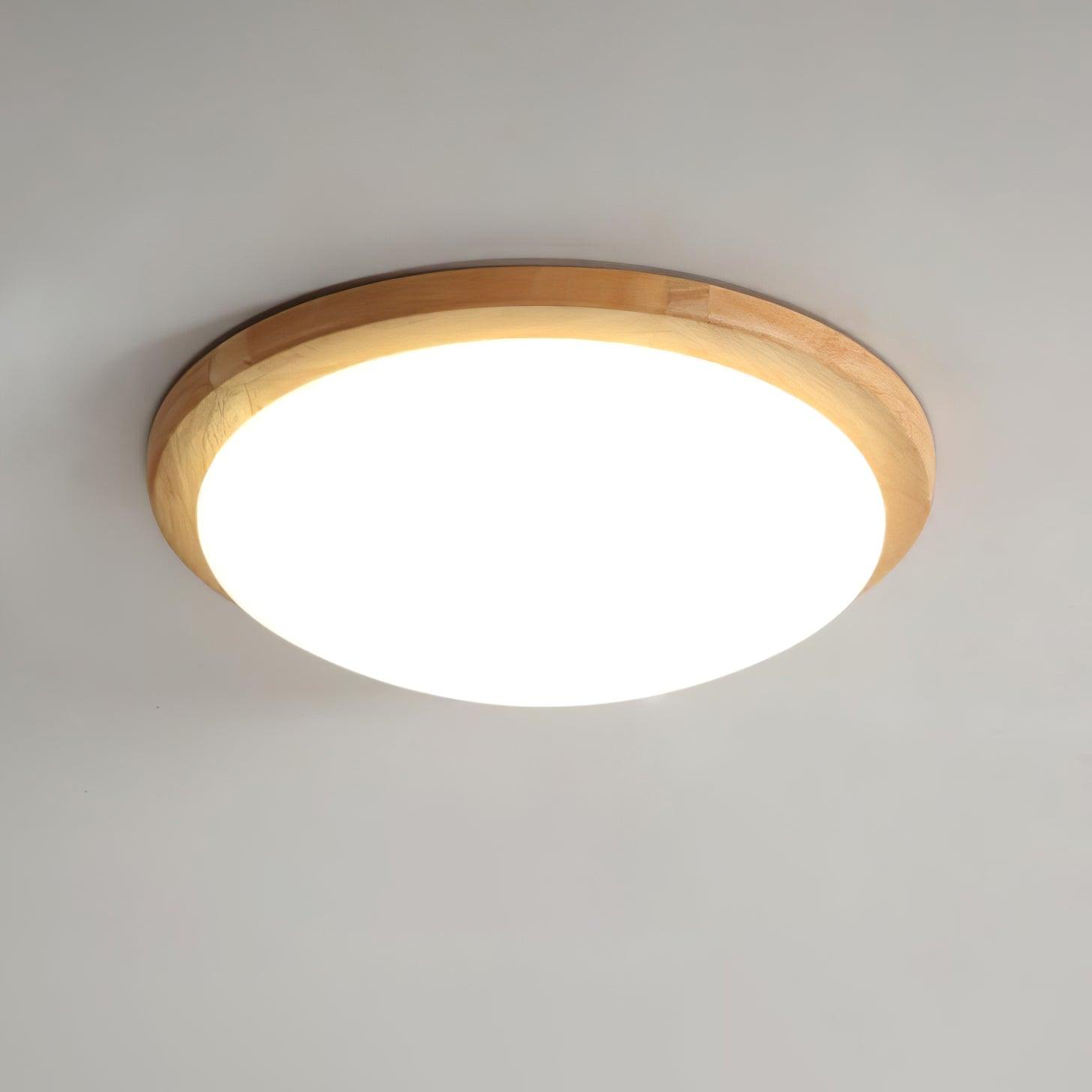Myshae Modern Minimalist Drum Wood Ceiling Lamp-Neutral Decor
