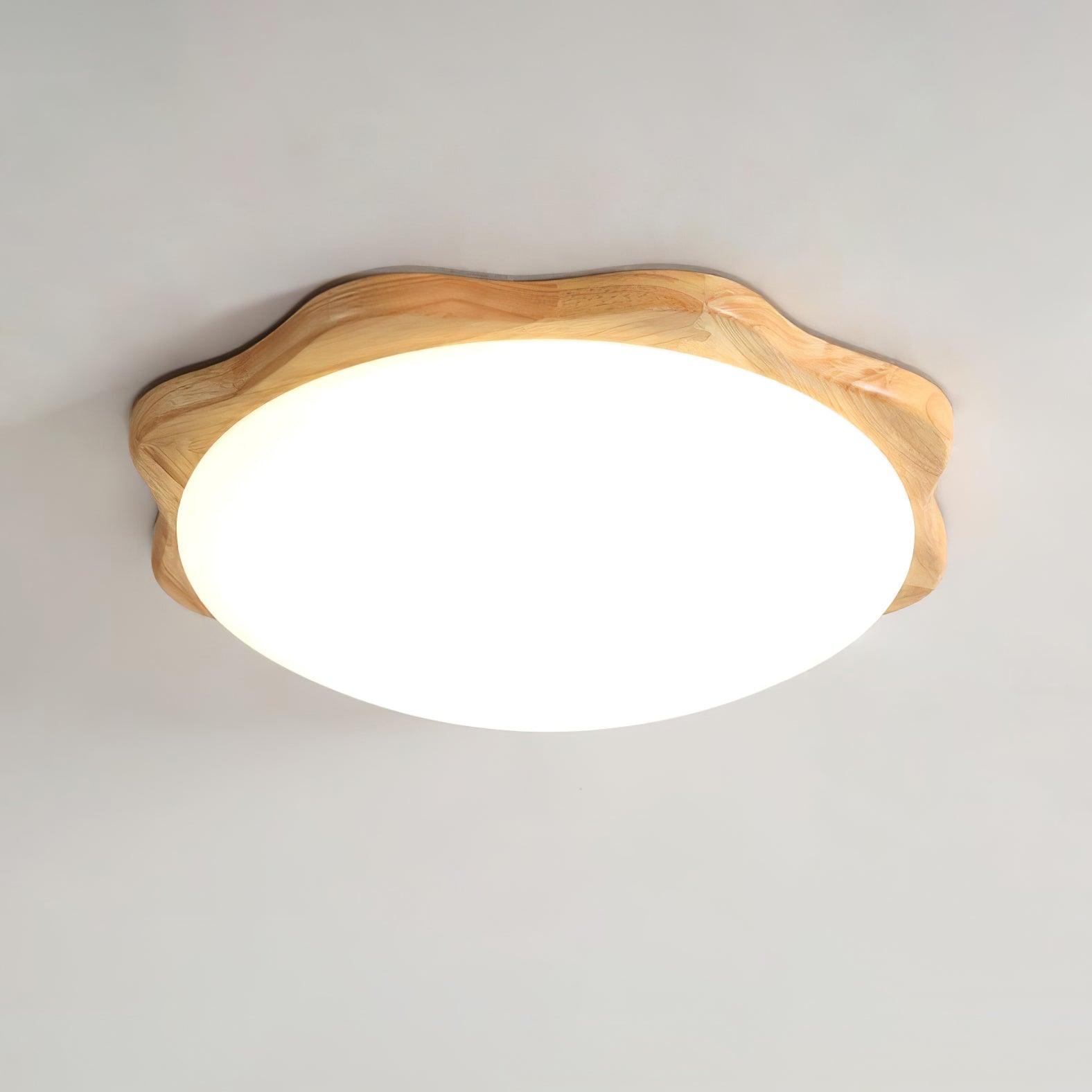 Myshae Modern Minimalist Drum Wood Ceiling Lamp-Neutral Decor
