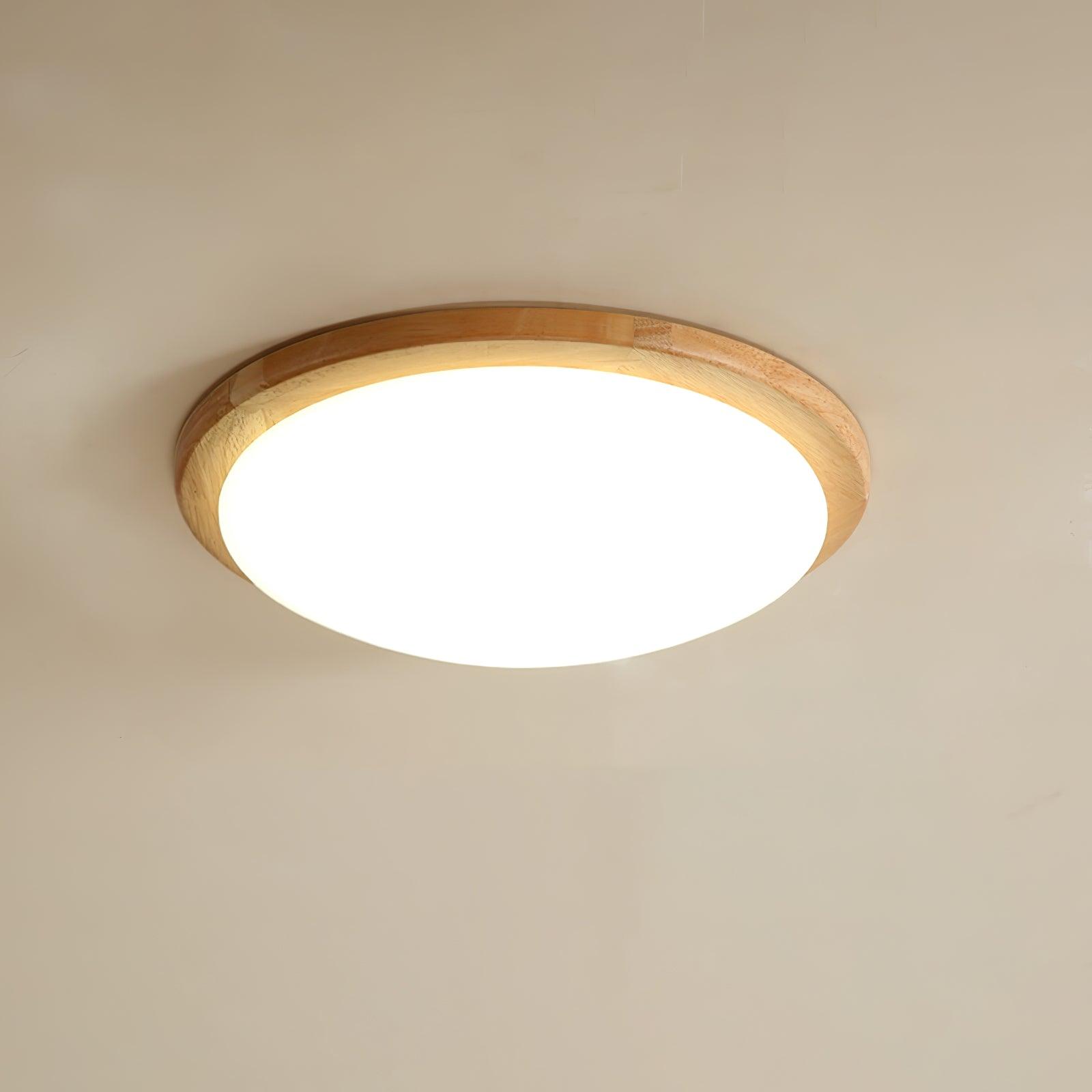 Myshae Modern Minimalist Drum Wood Ceiling Lamp-Neutral Decor