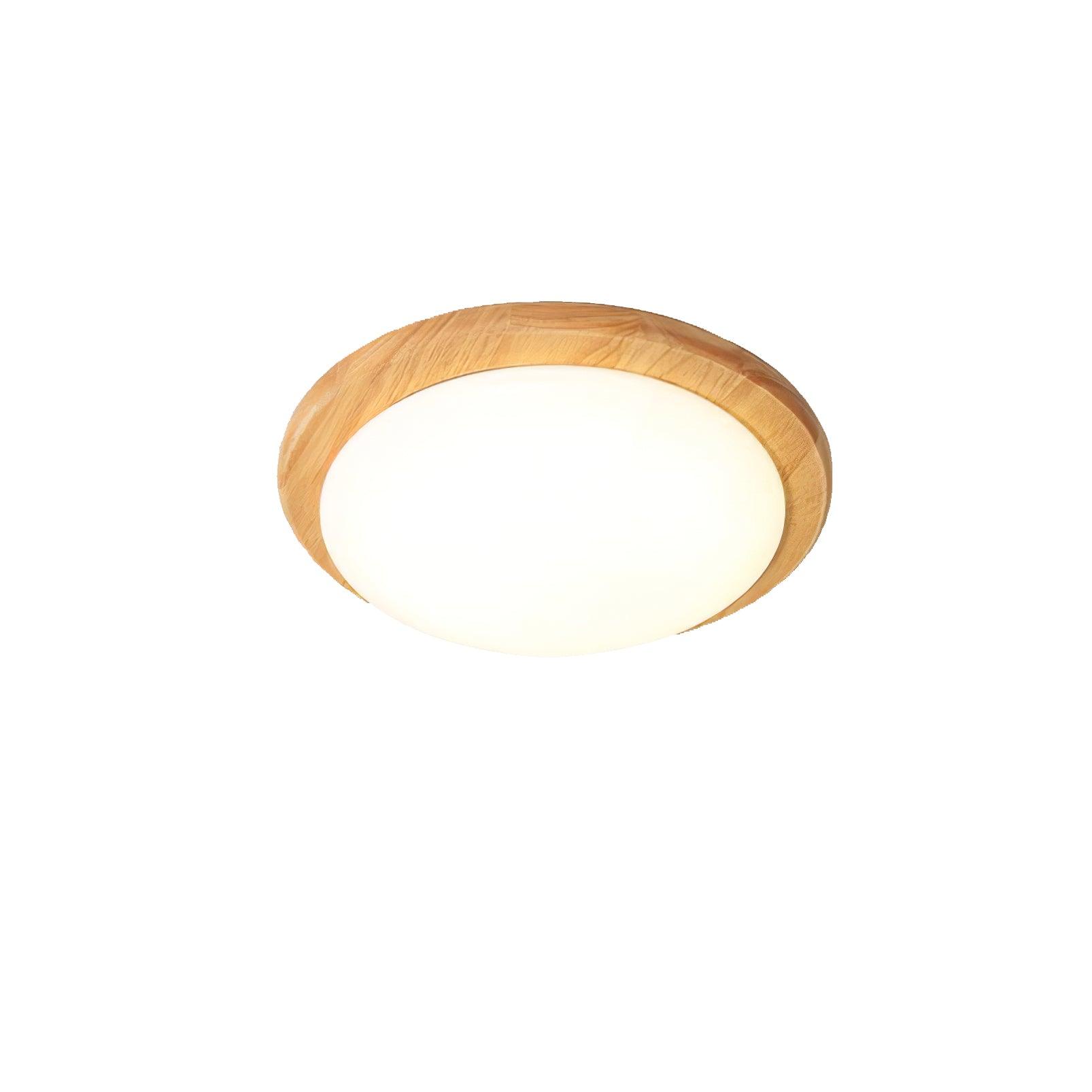 Myshae Modern Minimalist Drum Wood Ceiling Lamp-Neutral Decor