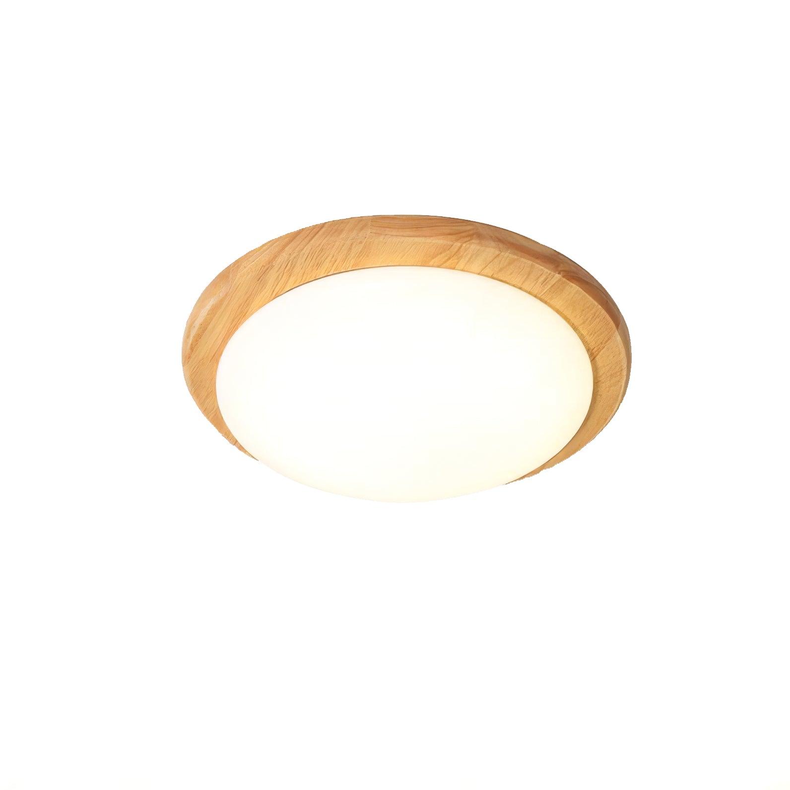 Myshae Modern Minimalist Drum Wood Ceiling Lamp-Neutral Decor