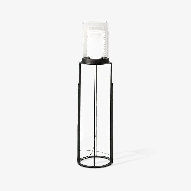 Vega Dual Cylinder Glass Floor Lamp-Neutral Decor