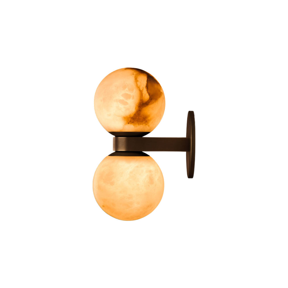 Lush Globe Alabaster Wall Lamp-Neutral Decor