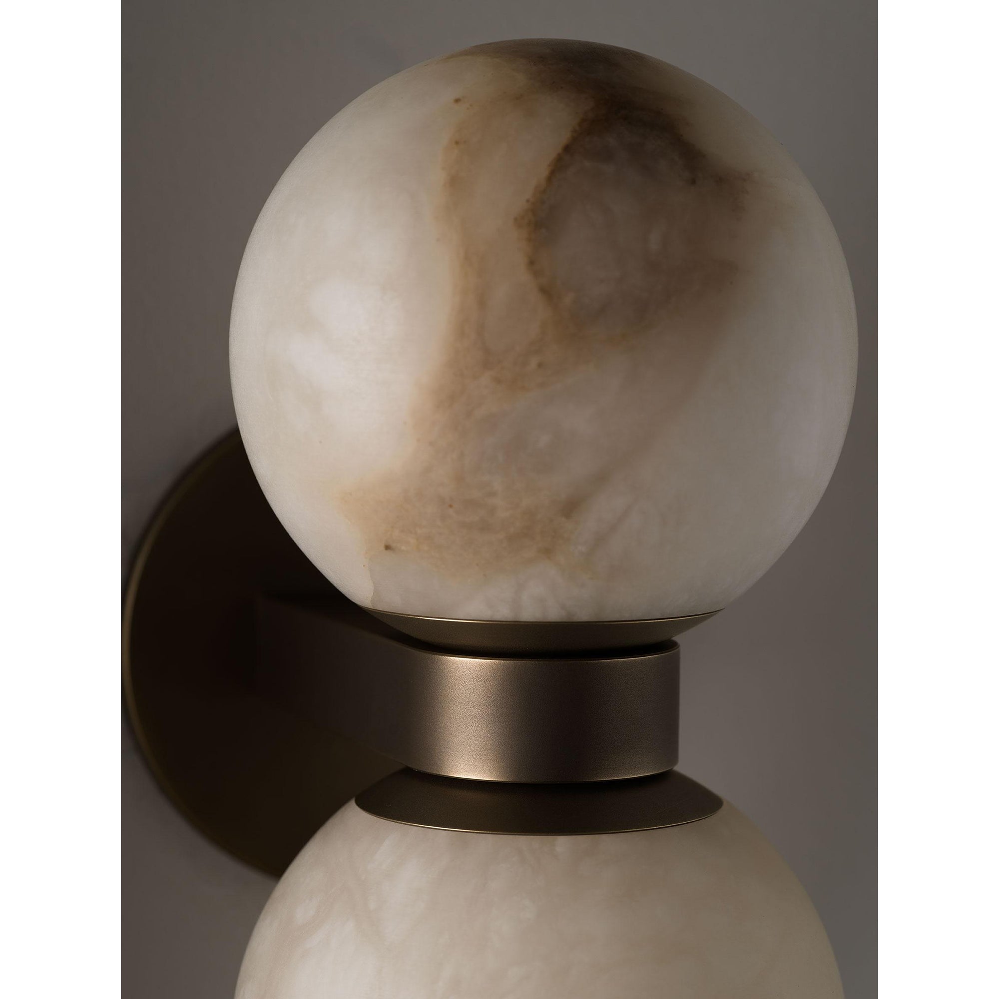 Lush Globe Alabaster Wall Lamp-Neutral Decor