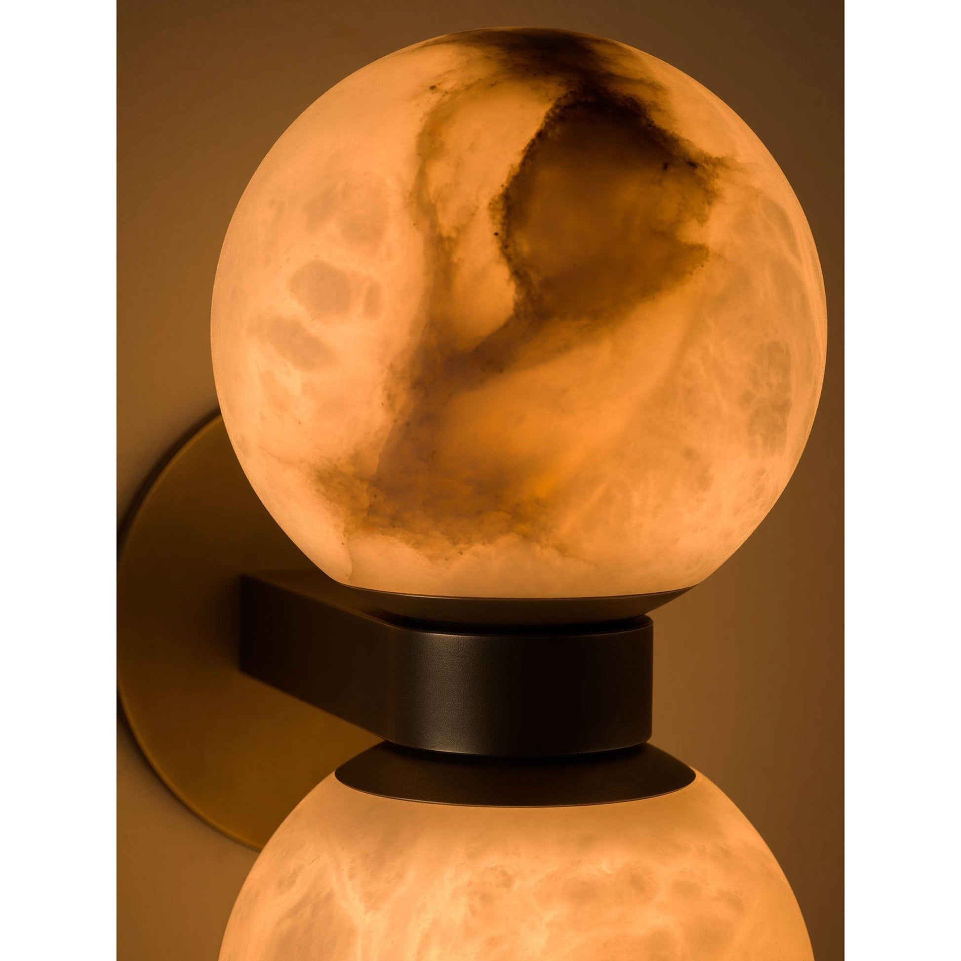 Lush Globe Alabaster Wall Lamp-Neutral Decor