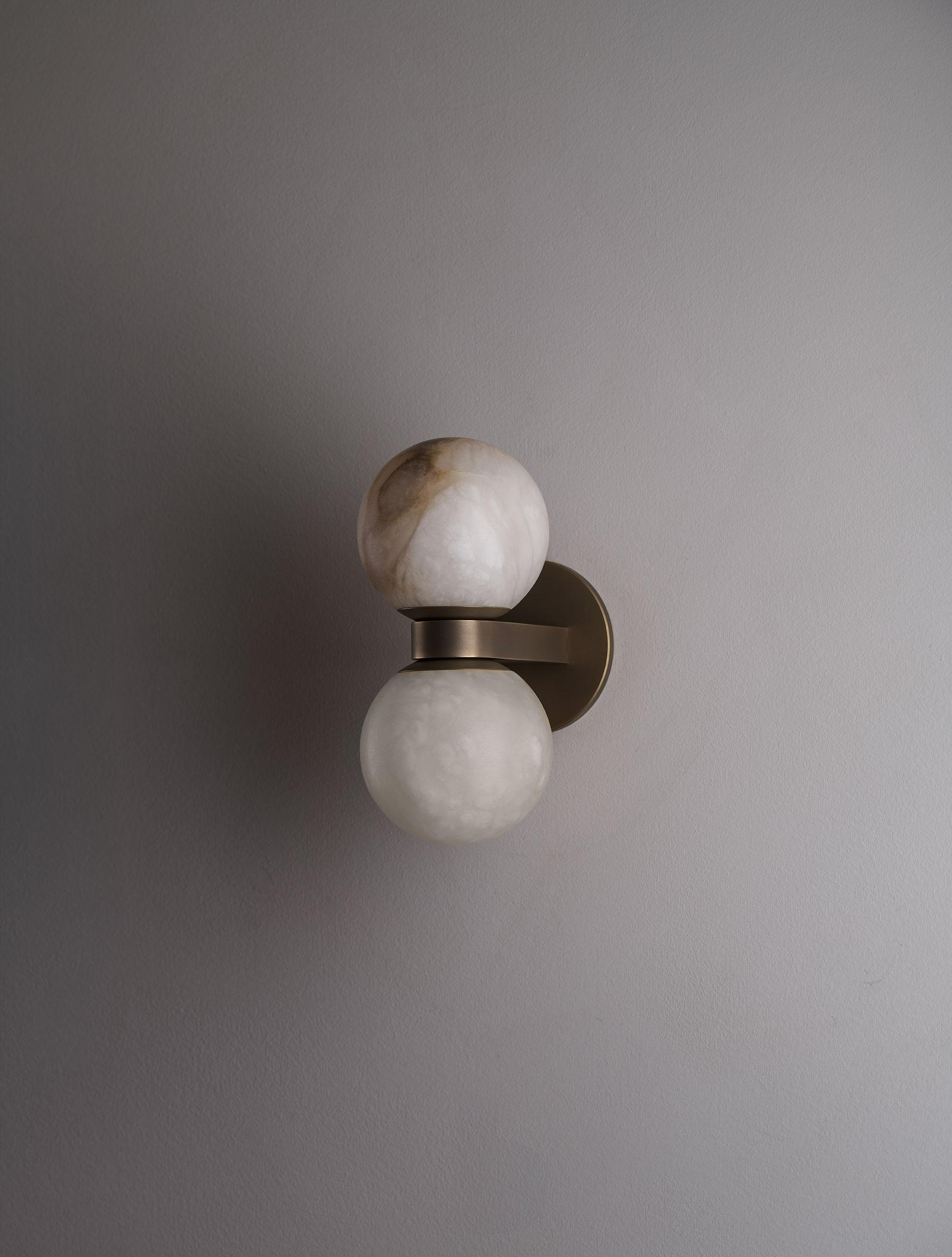 Lush Globe Alabaster Wall Lamp-Neutral Decor