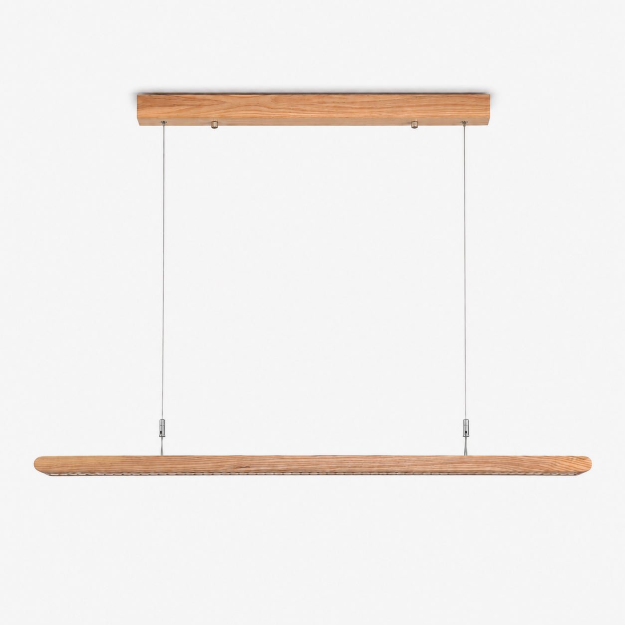Dual Louver Wood Linear Pendant Lamp-Neutral Decor
