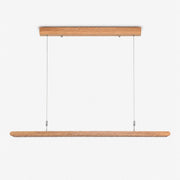 Dual Louver Wood Linear Pendant Lamp-Neutral Decor