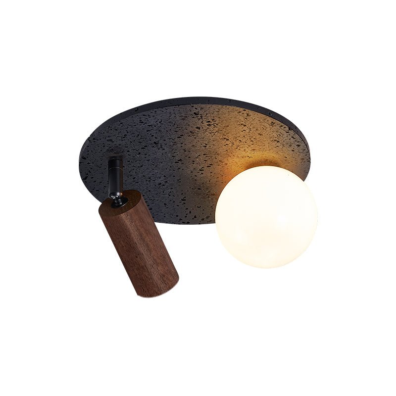 Qule Flexible Black Travertine Ceiling Light-Neutral Decor