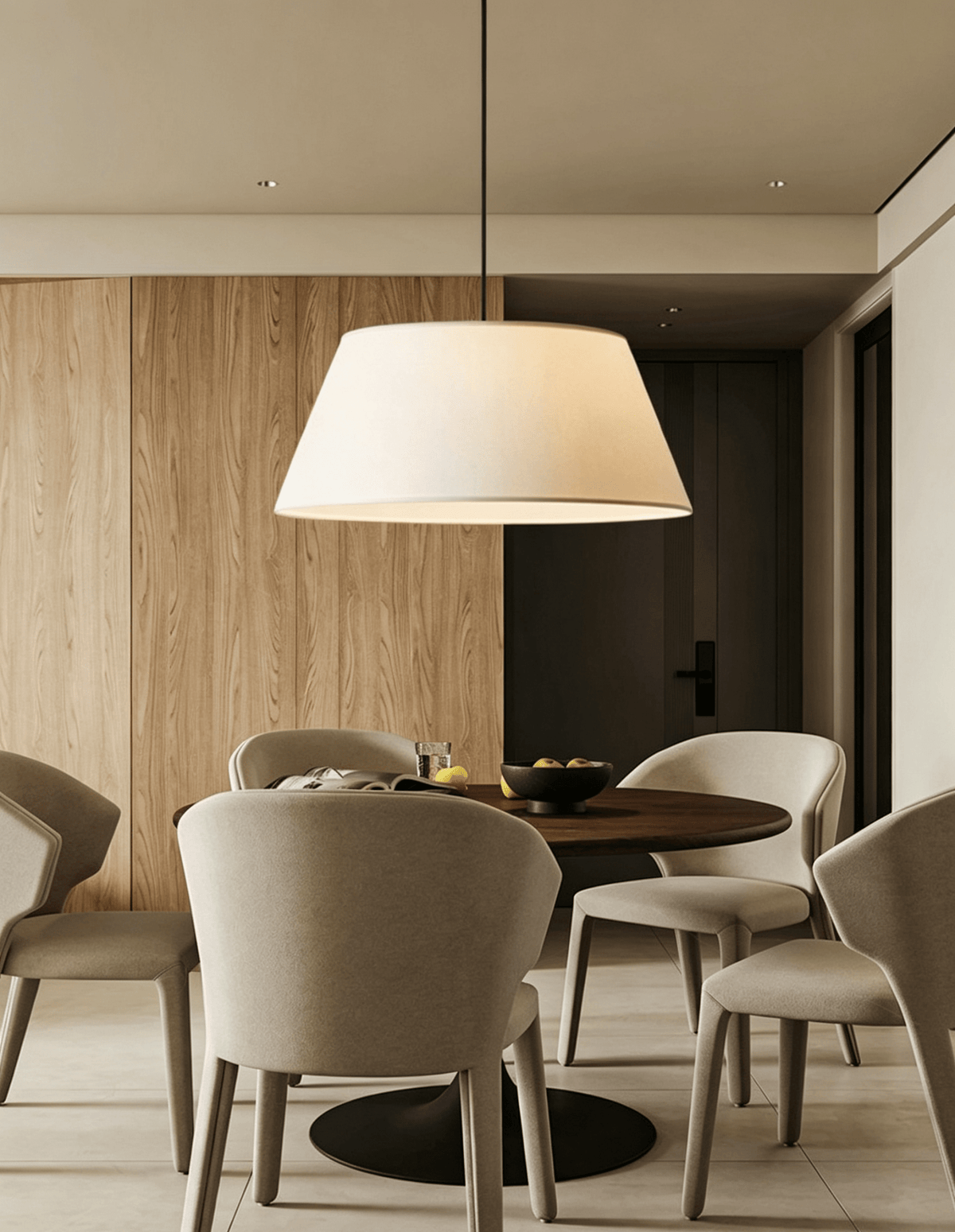 Kestrelwick Tapered Fabric Pendant Light