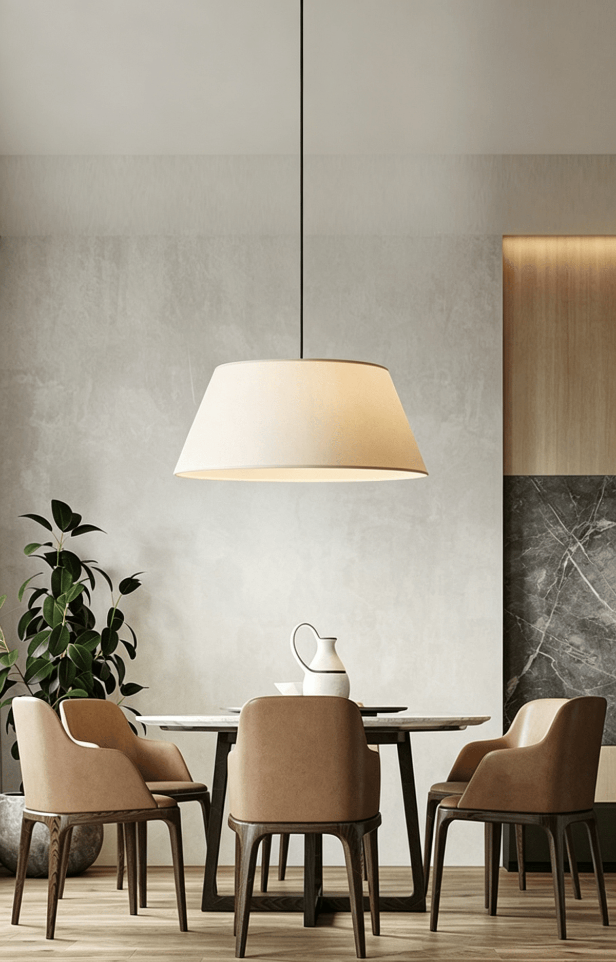 Kestrelwick Tapered Fabric Pendant Light