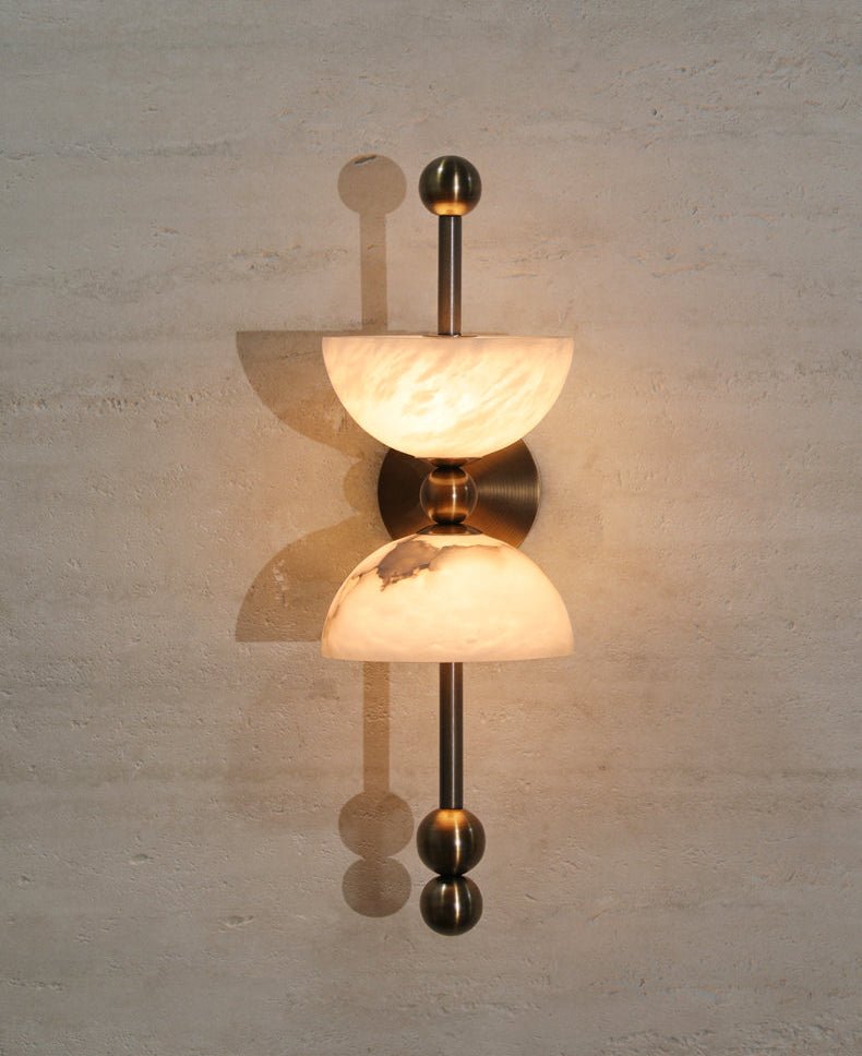 Duo Alabaster Wall Lamp-Neutral Decor