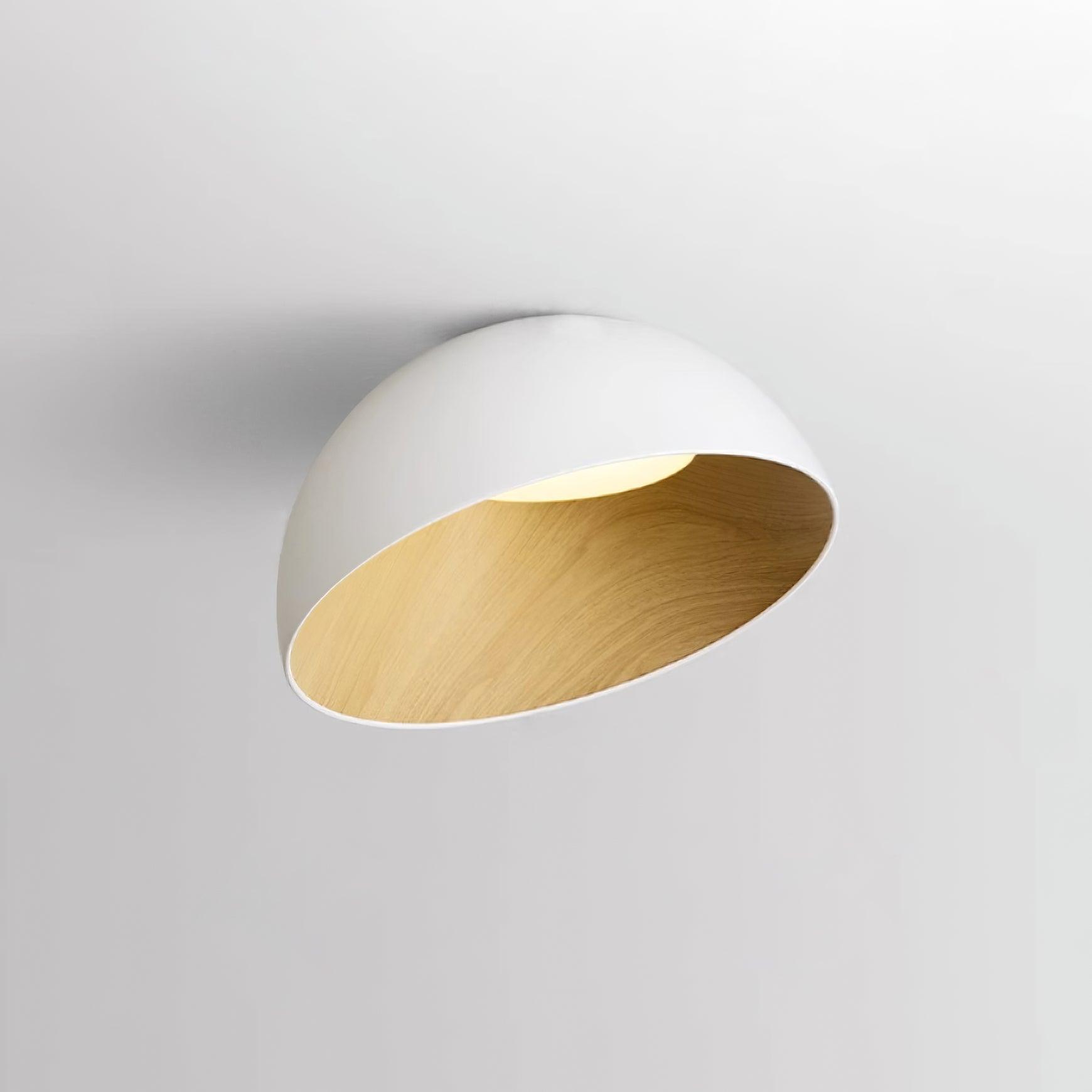 Ceiling Lamp Dome Wood Interior Warm