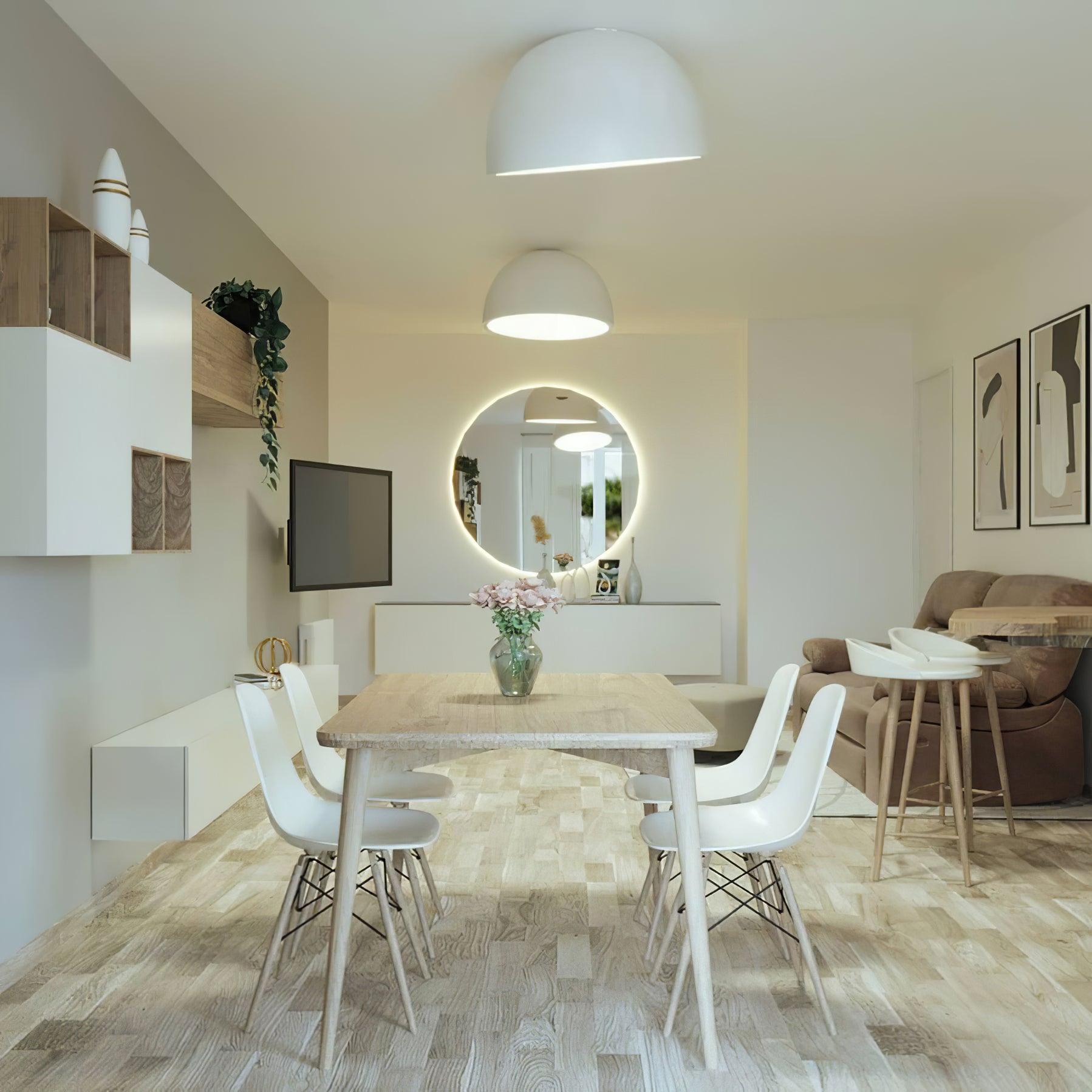 Ceiling Lamp Dome Wood Interior Warm