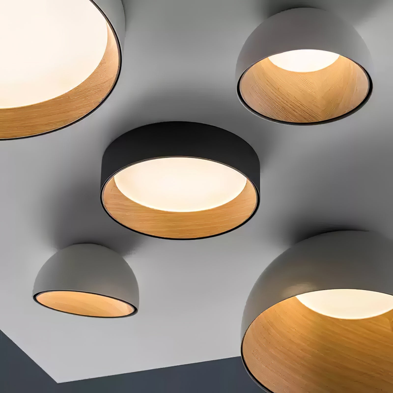 Coda Ceiling Lamp Dome Wood Minimalist-Neutral Decor
