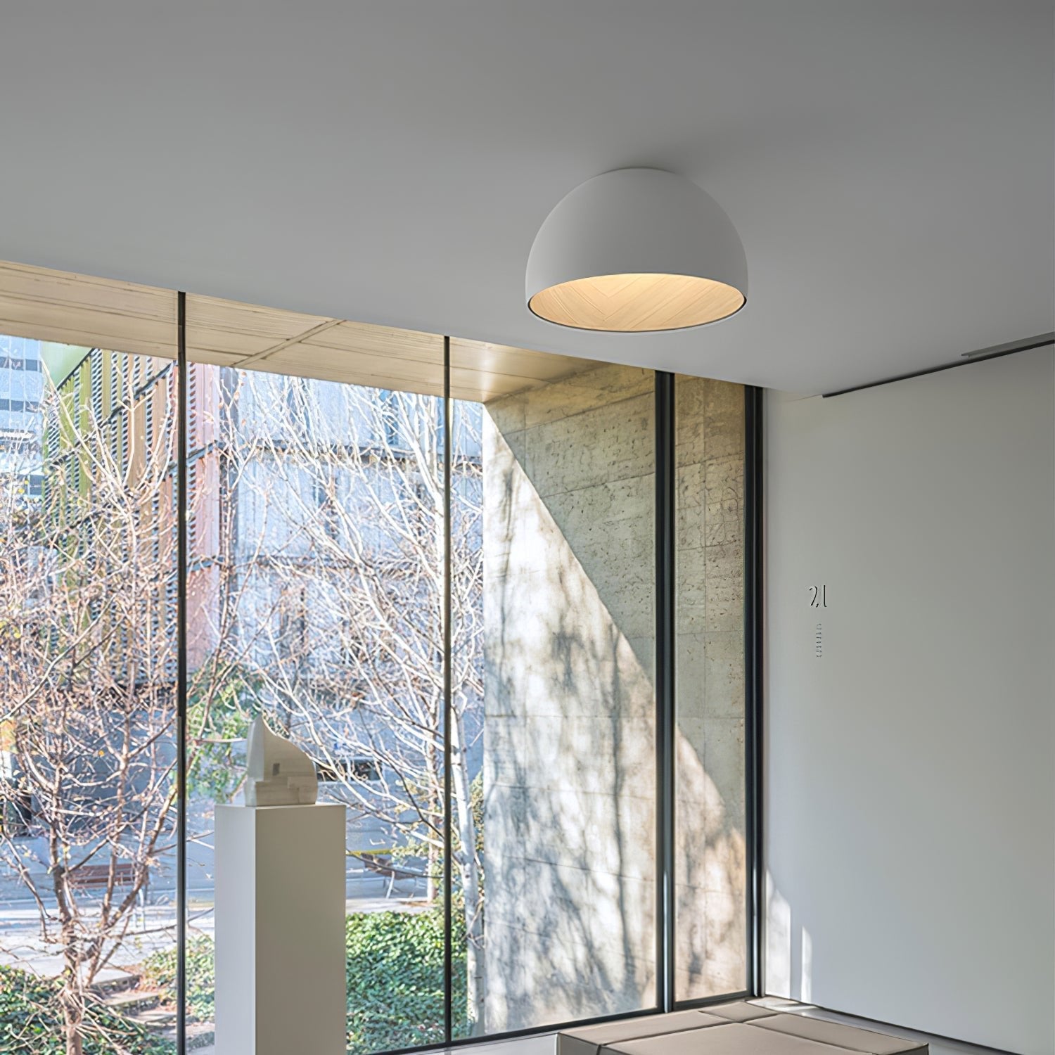 Coda Ceiling Lamp Dome Wood Minimalist-Neutral Decor