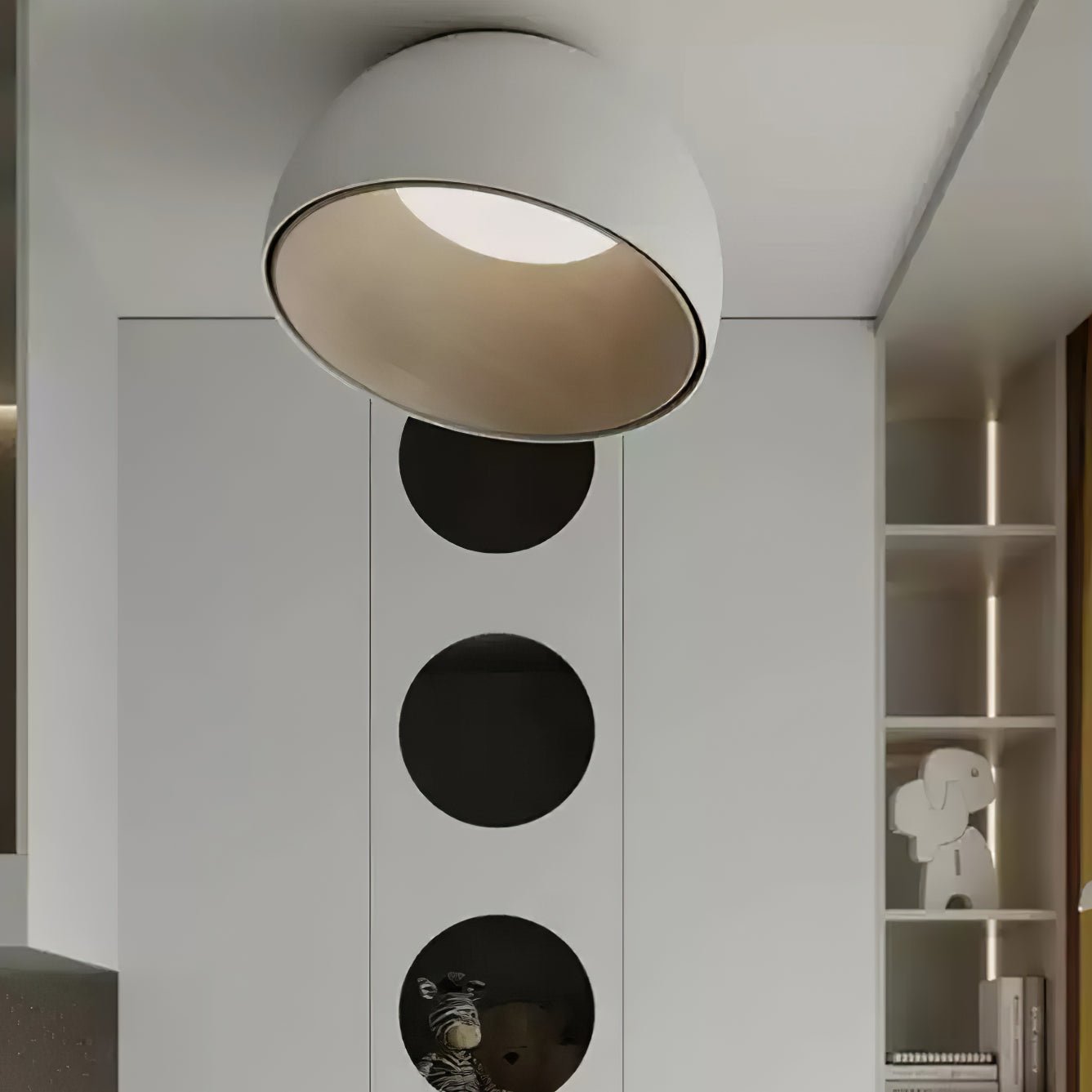 Coda Ceiling Lamp Dome Wood Minimalist-Neutral Decor