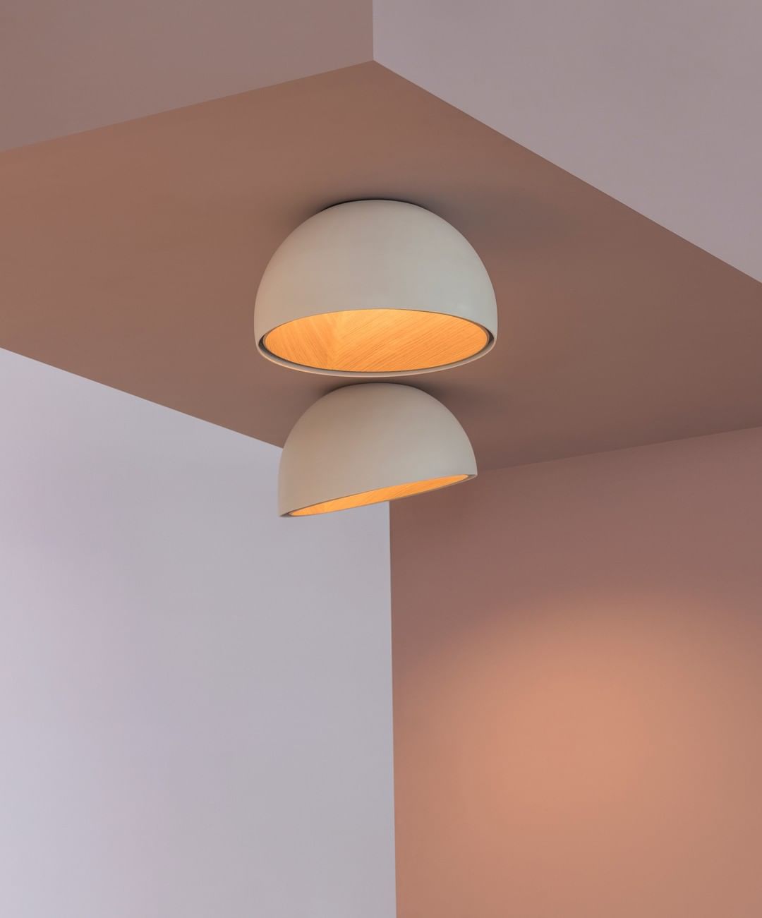 Coda Ceiling Lamp Dome Wood Minimalist-Neutral Decor