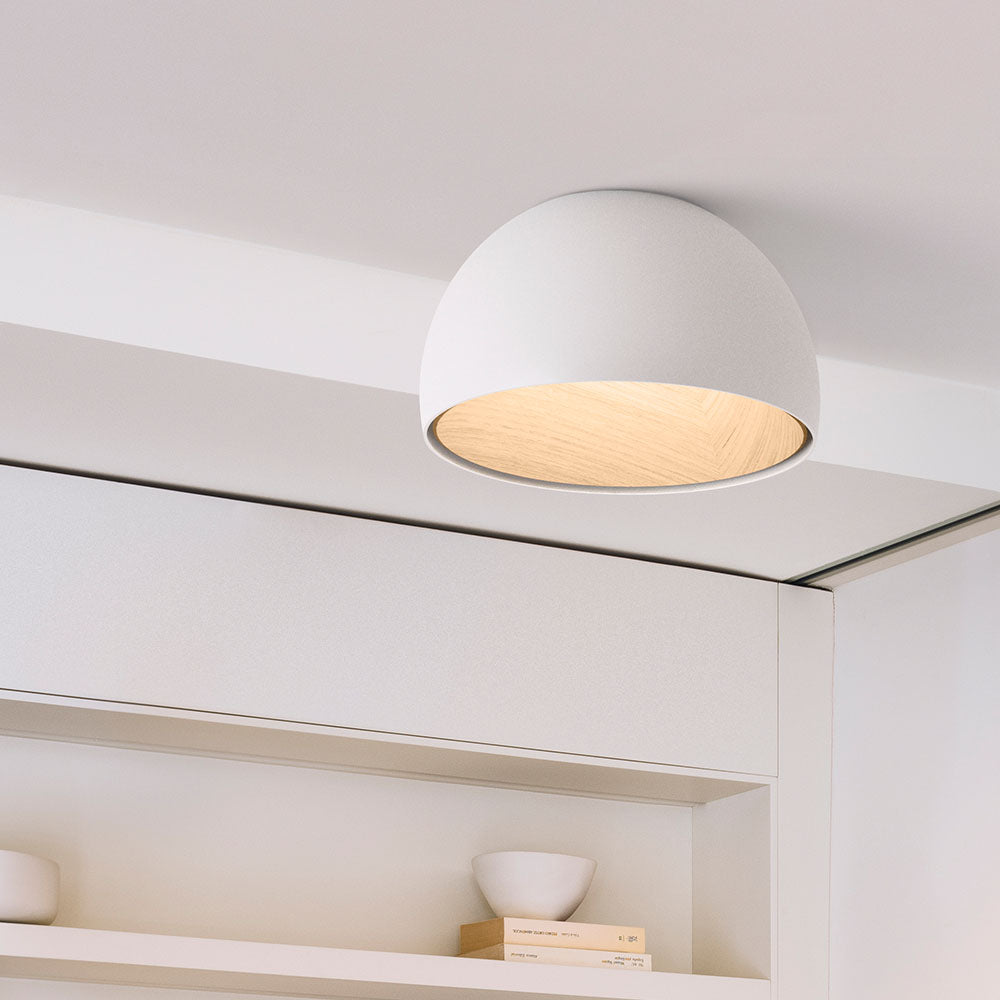 Coda Ceiling Lamp Dome Wood Minimalist-Neutral Decor