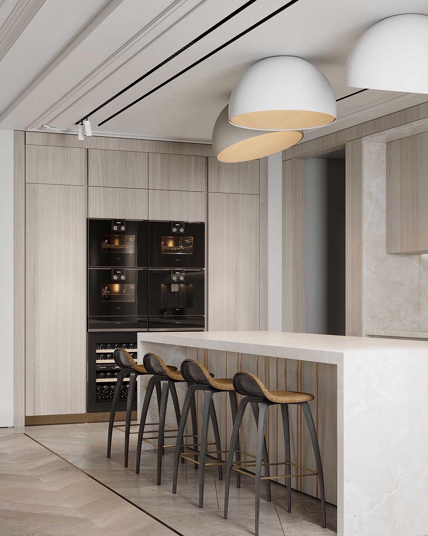 Coda Ceiling Lamp Dome Wood Minimalist-Neutral Decor