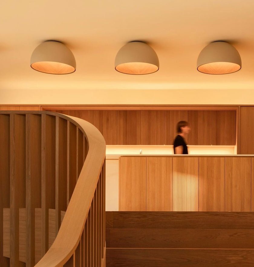 Coda Ceiling Lamp Dome Wood Minimalist-Neutral Decor