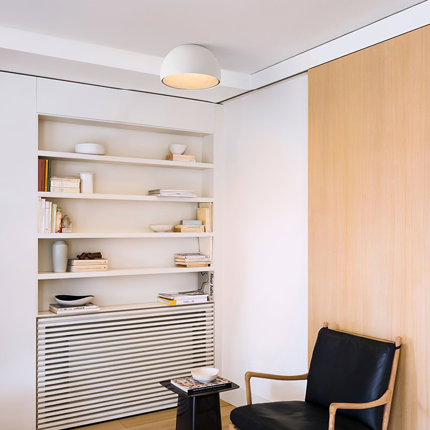 Coda Ceiling Lamp Dome Wood Minimalist-Neutral Decor