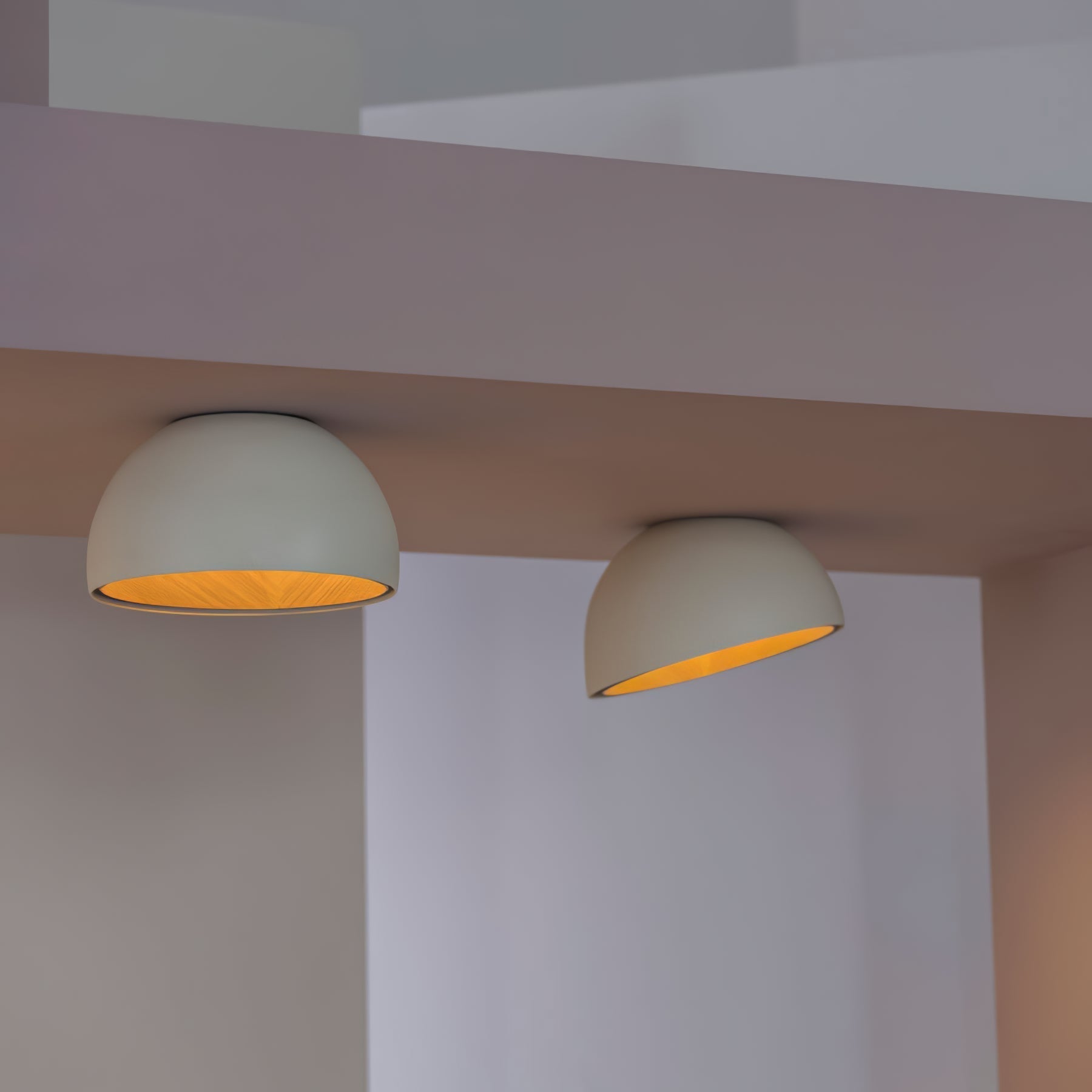 Coda Ceiling Lamp Dome Wood Minimalist-Neutral Decor