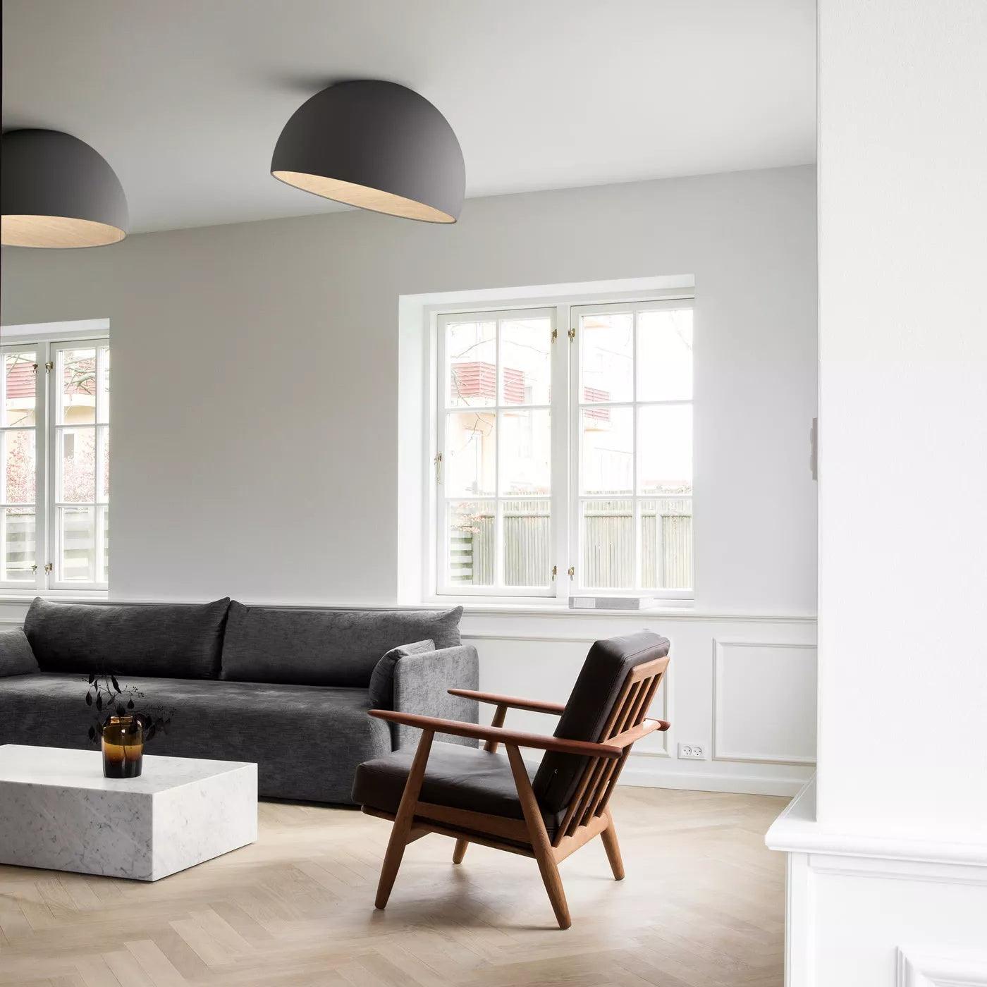 Ceiling Lamp Dome Wood Interior Warm