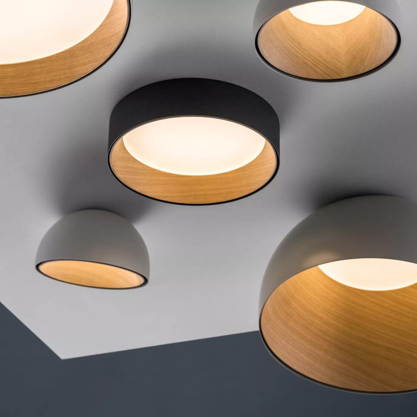 Ceiling Lamp Dome Wood Interior Warm