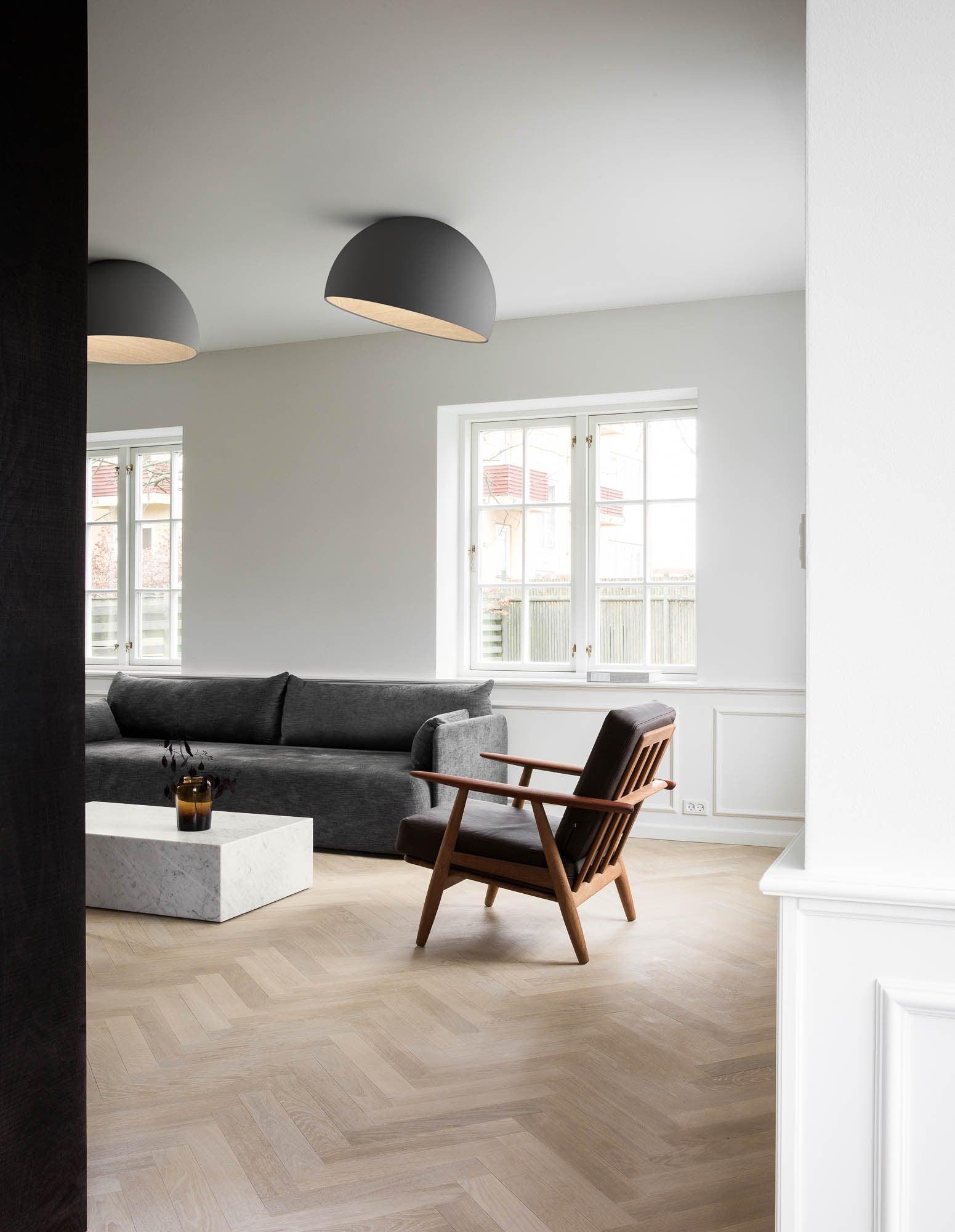 Ceiling Lamp Dome Wood Interior Warm