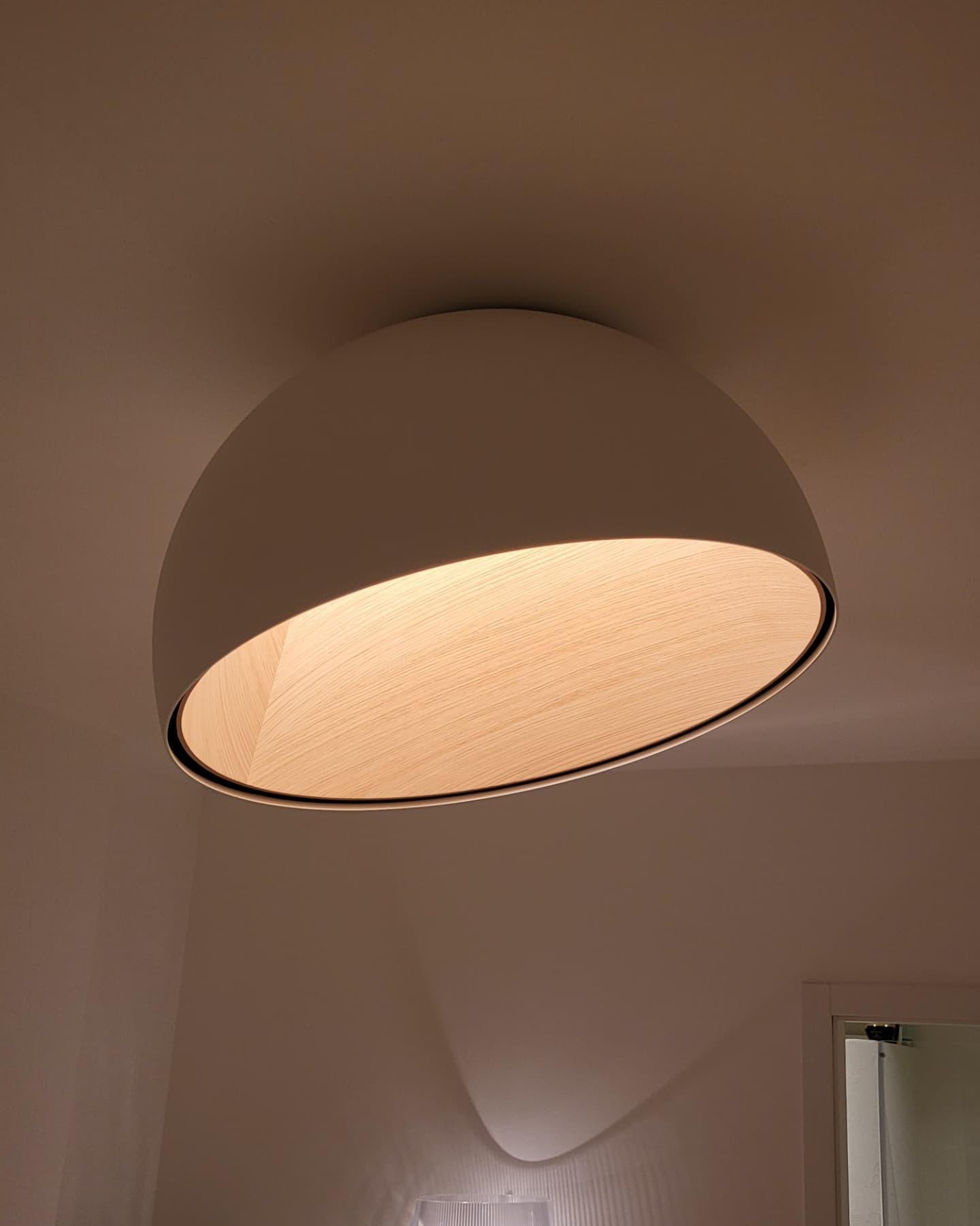 Ceiling Lamp Dome Wood Interior Warm