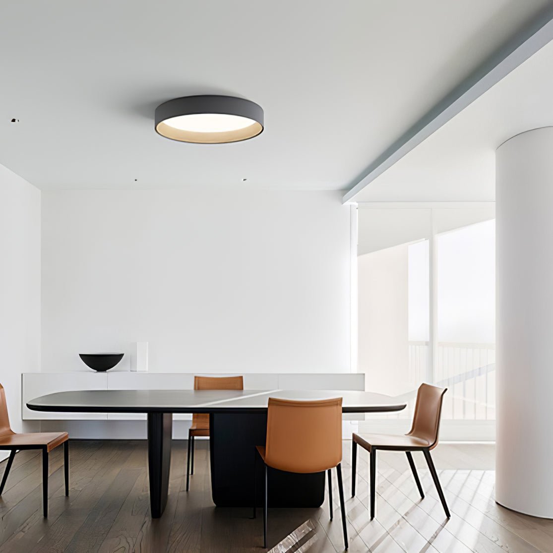 Denvir Modern Minimalist Round Ceiling Lamp-Neutral Decor