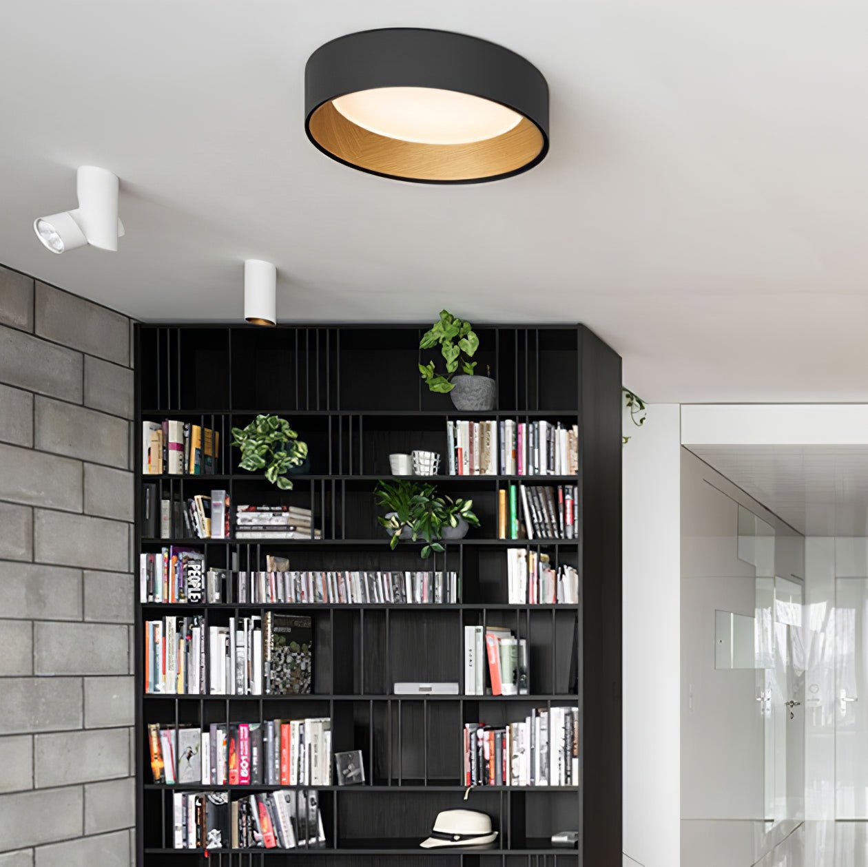 Denvir Modern Minimalist Round Ceiling Lamp-Neutral Decor