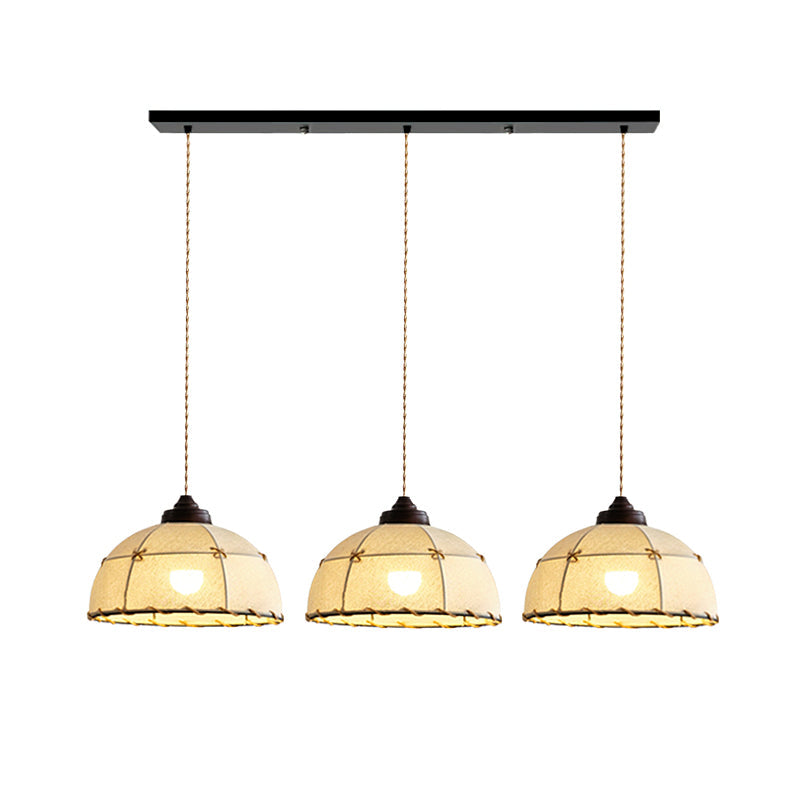 Diagram showing the dimensions of the two-light Duomo Pendant Light.