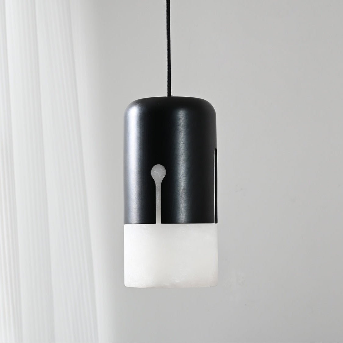 Silas Alabaster Duotone Capsule Pendant Lamp-Neutral Decor