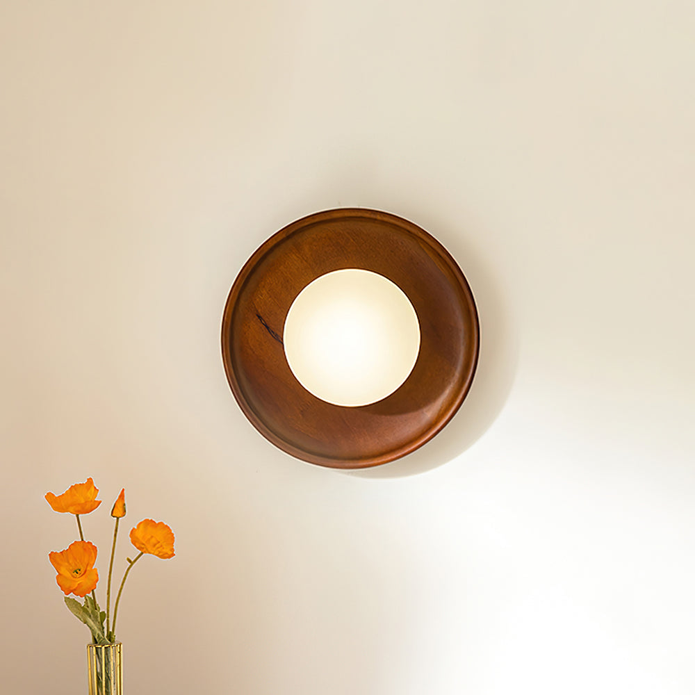 Runa Wooden Wall Lamp-Neutral Decor