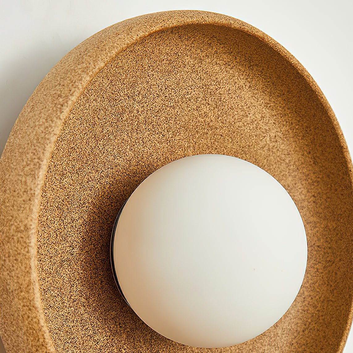 Civarir Modern Minimalist Round Glass Ceramic Wall Light-Neutral Decor