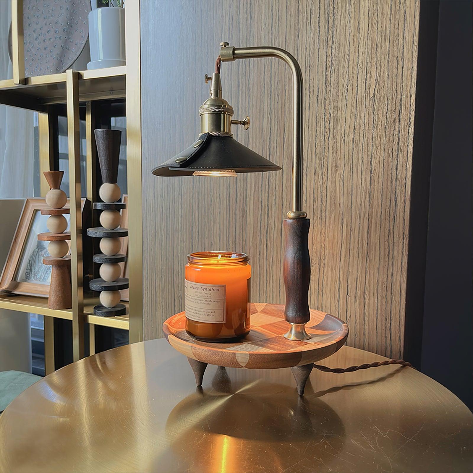 Cadorir Industrial Leather Desk Lamp-Neutral Decor