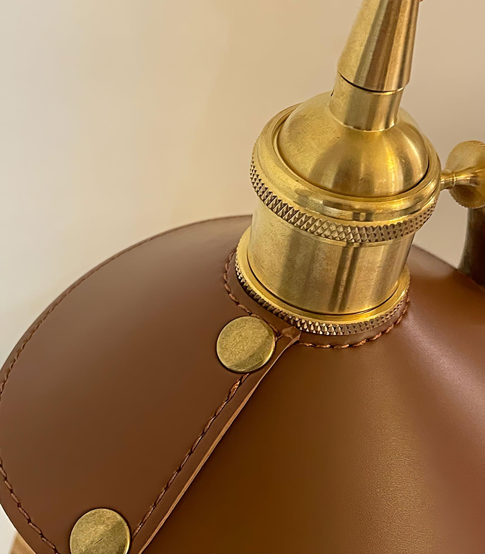 Cadorir Industrial Leather Desk Lamp-Neutral Decor