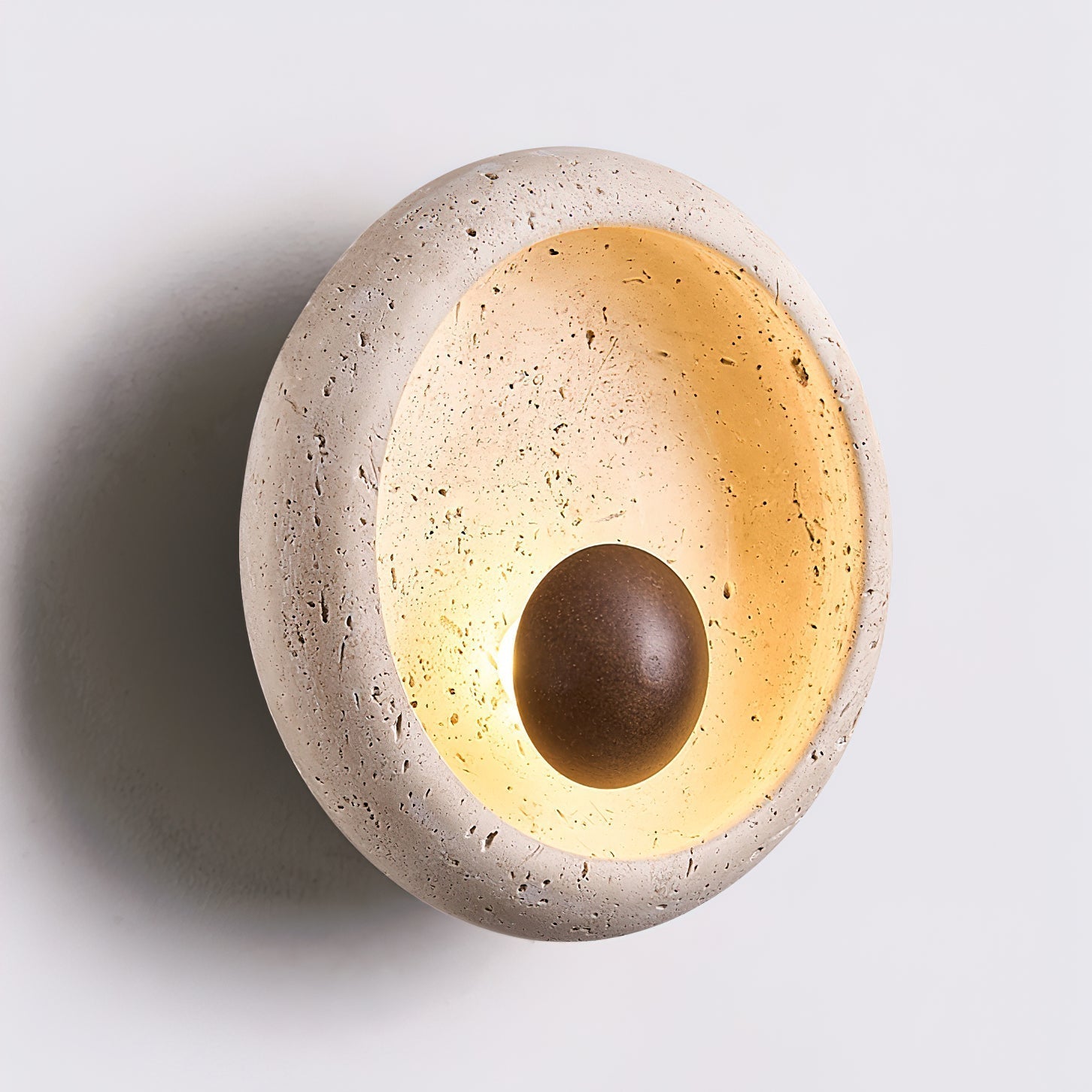 Ritta Concave Travertine Wall Lamp - Neutralighting