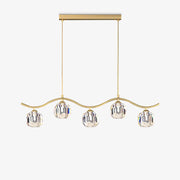 Lustra Chandelier Copper and Crystal Geometrical-Neutral Decor