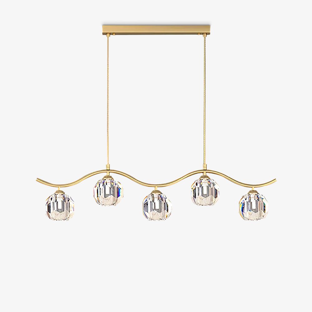 Lustra Chandelier Copper and Crystal Geometrical-Neutral Decor