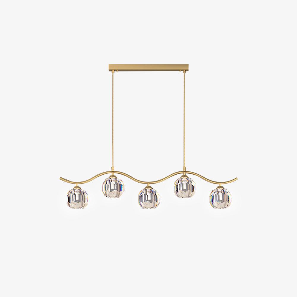 Lustra Chandelier Copper and Crystal Geometrical-Neutral Decor