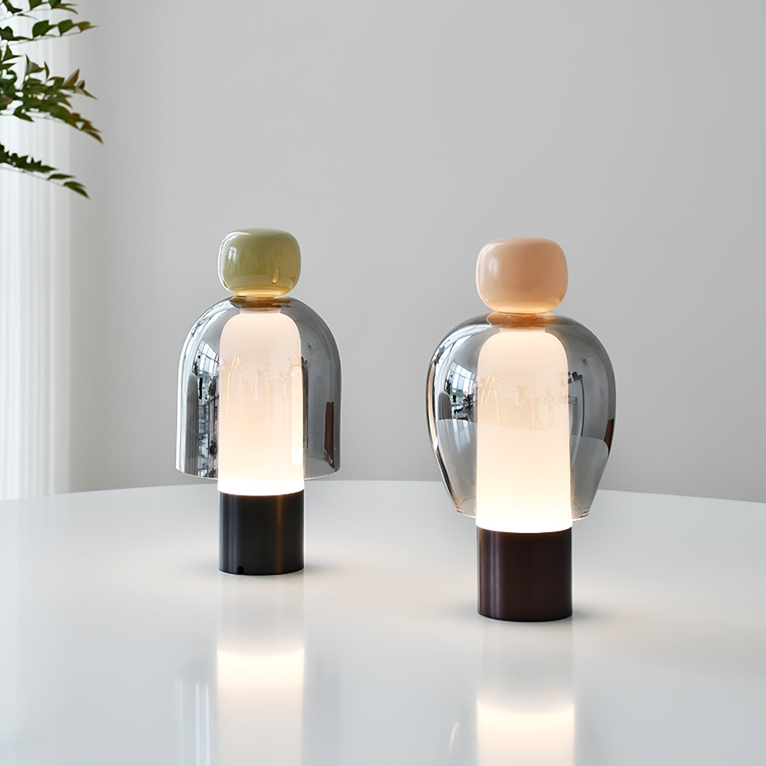 Nara Glass Artistic Table Lamp-Neutral Decor