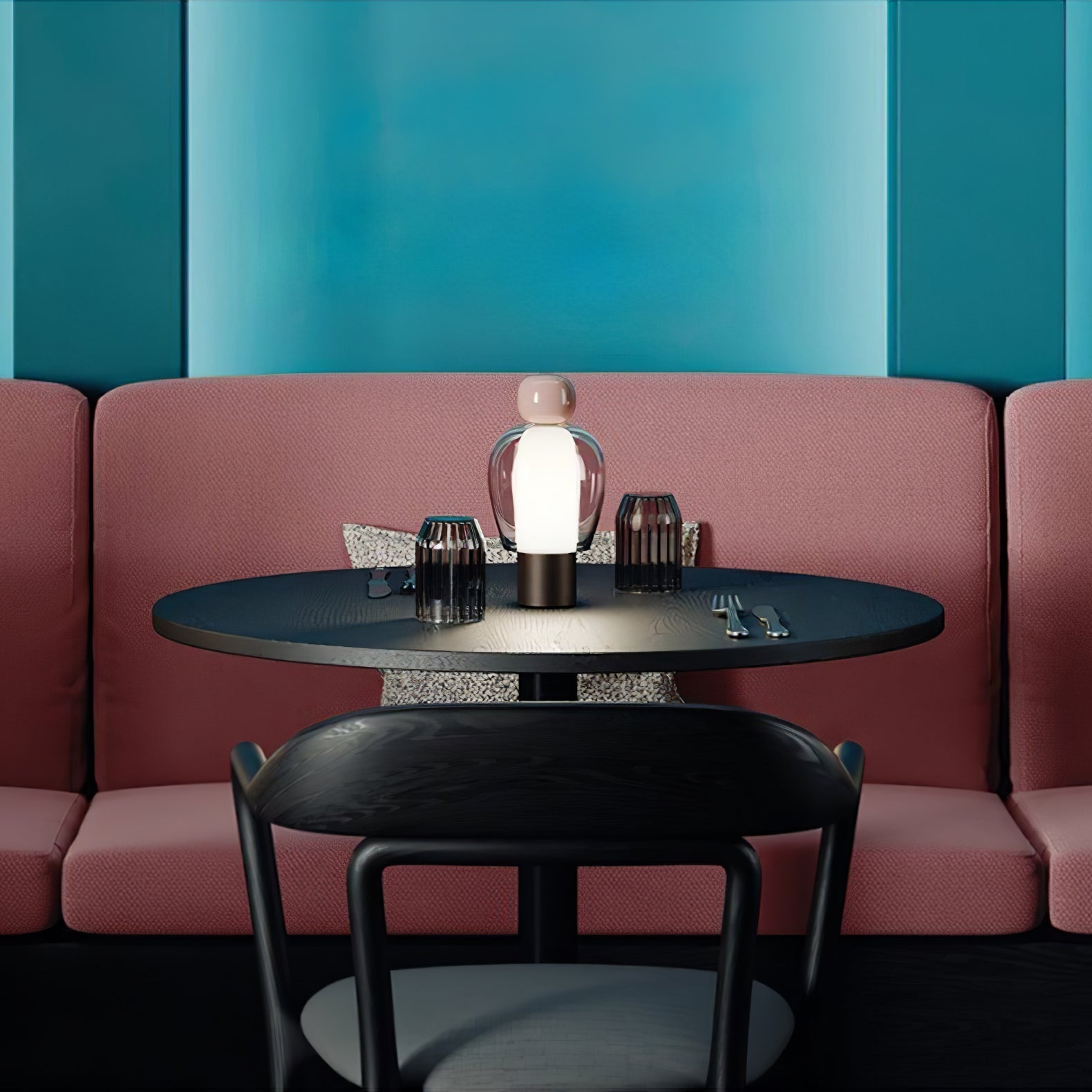 Nara Glass Artistic Table Lamp-Neutral Decor