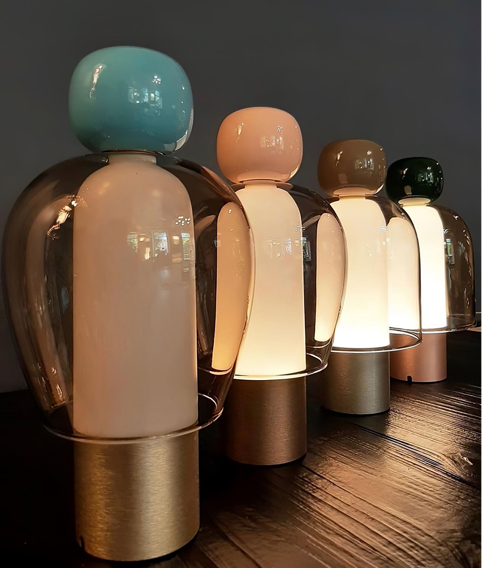 Nara Glass Artistic Table Lamp-Neutral Decor